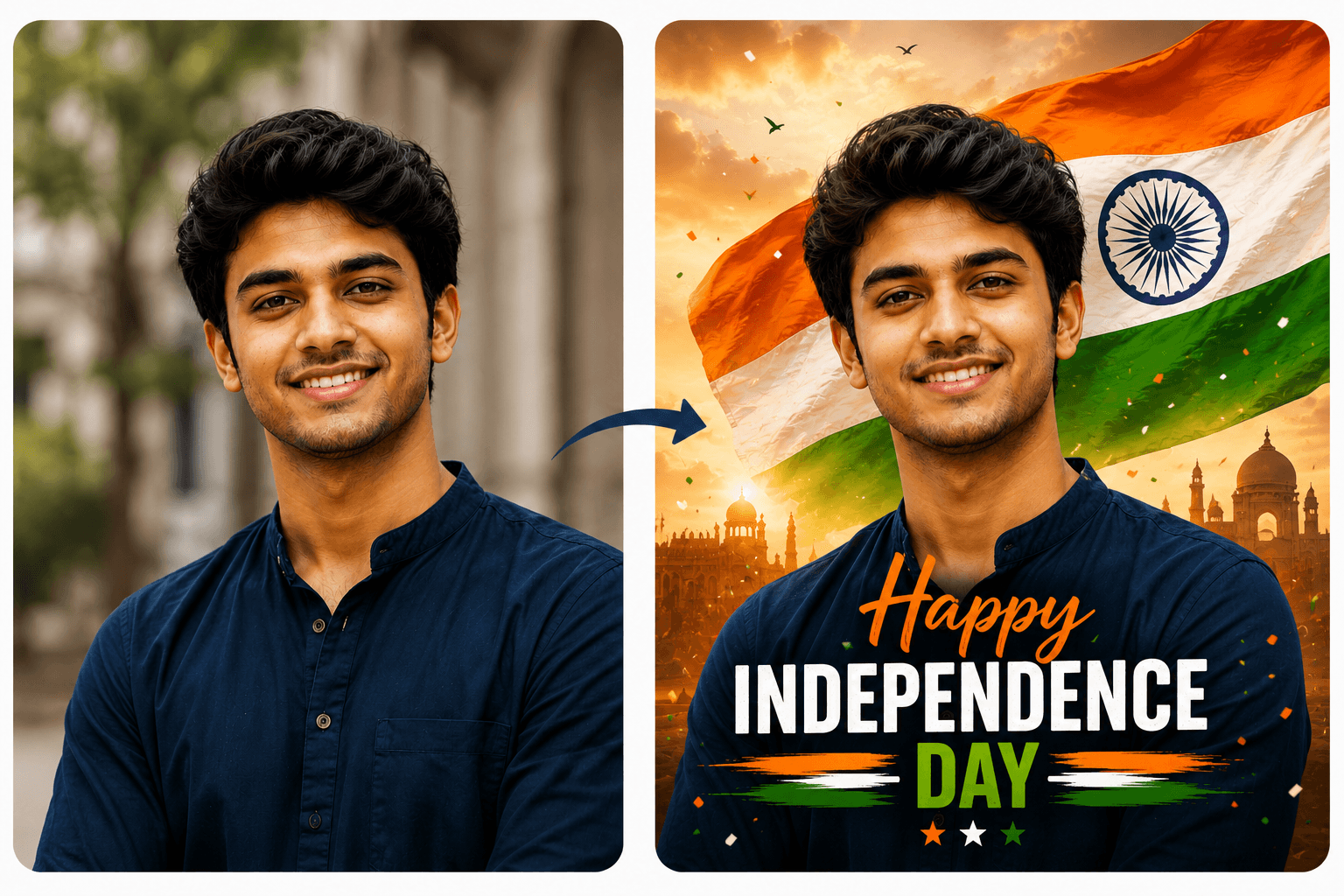 Indian Flag Background Maker