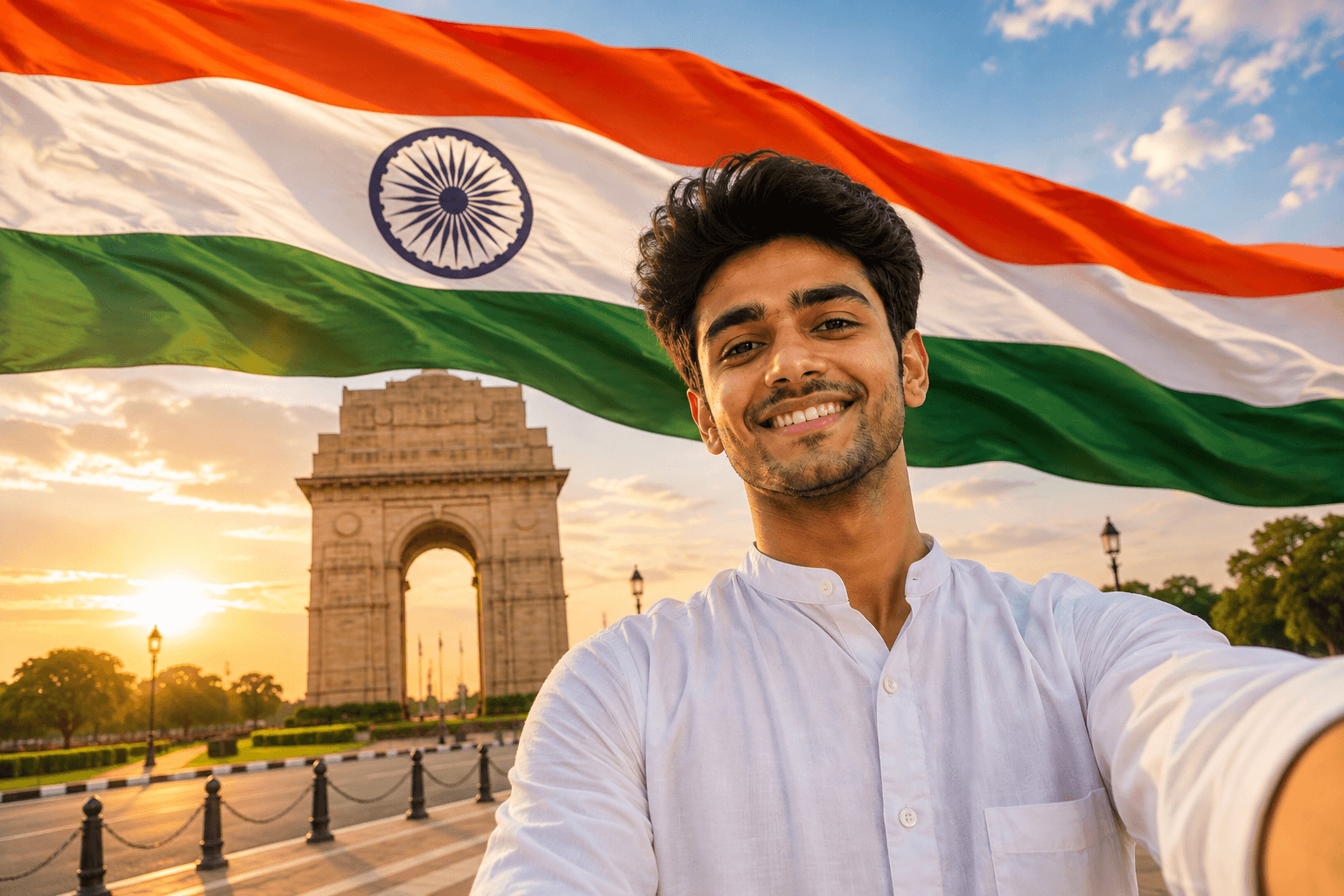 Indian Flag Background Editor