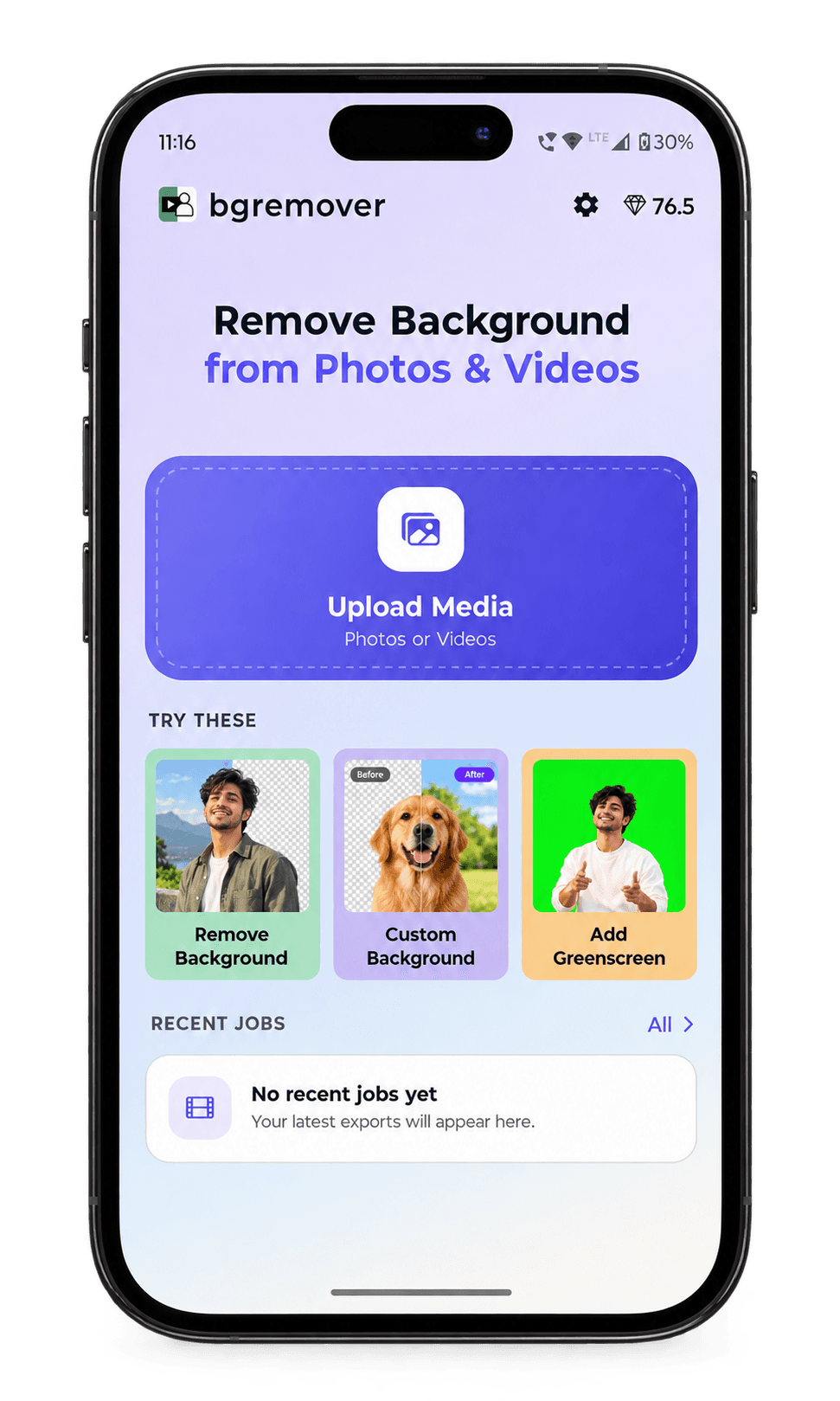 BGRemover mobile app preview