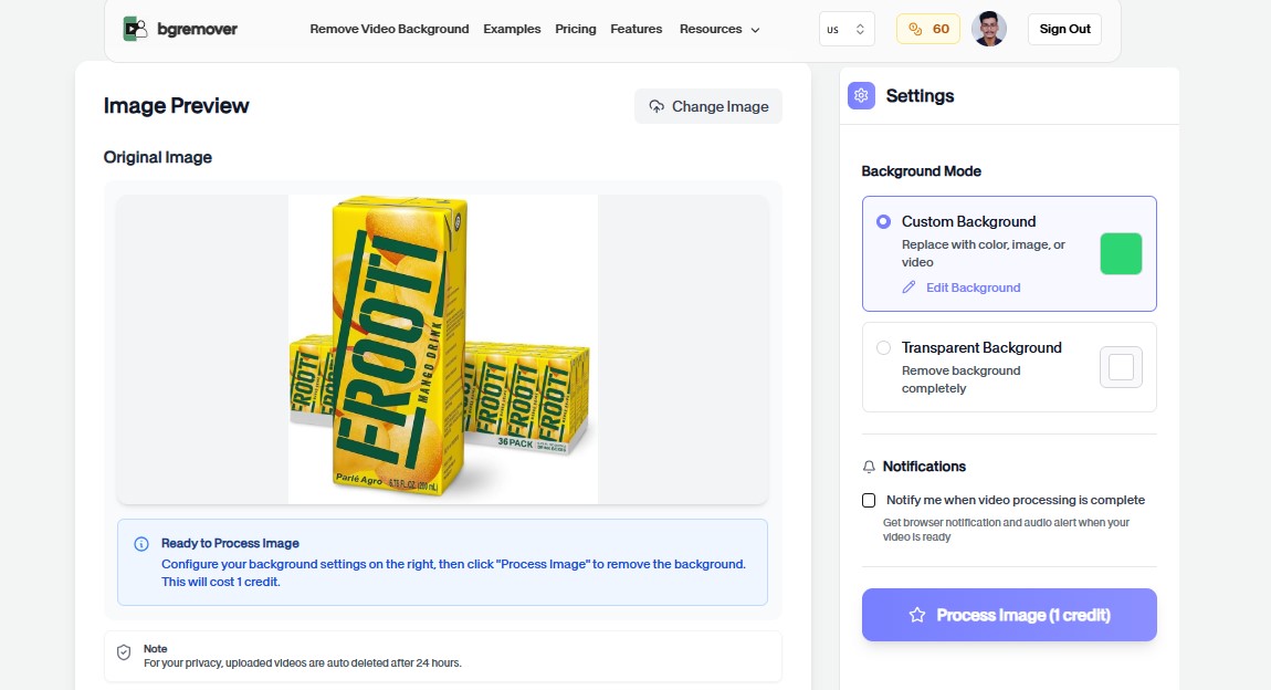 BgRemover Video Background Removal