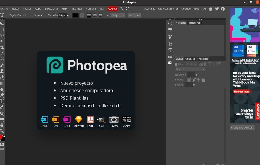 Éditeur en Ligne Photopea